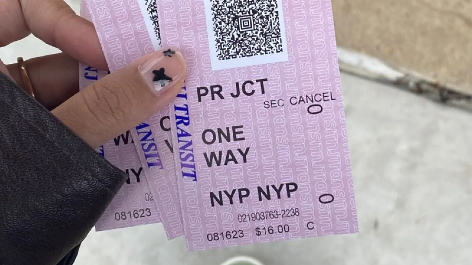 Passengers NJ Transit Ticket